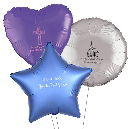 Design Your Own Christian Celebration Mylar Balloons